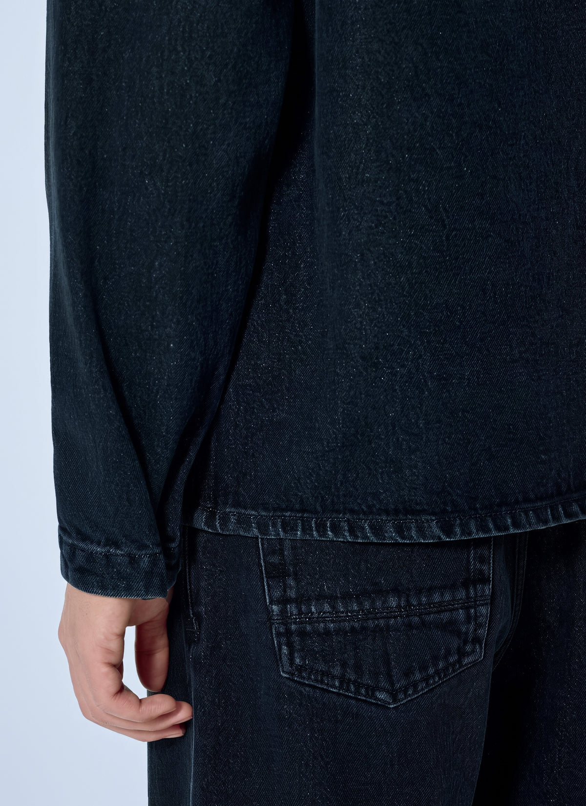 Stone Island Men Denim Overshirt With Utility Pocket STONE ISLAND