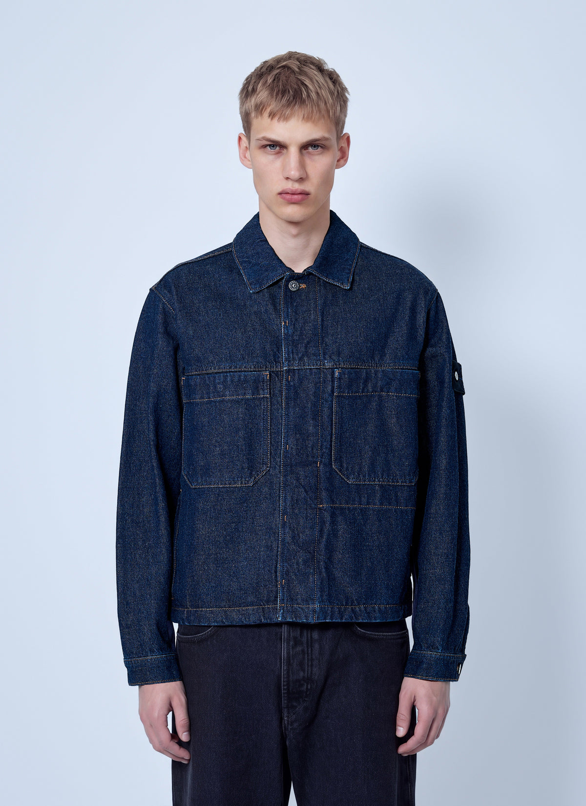 Stone Island Men Denim Shirt Jacket STONE ISLAND