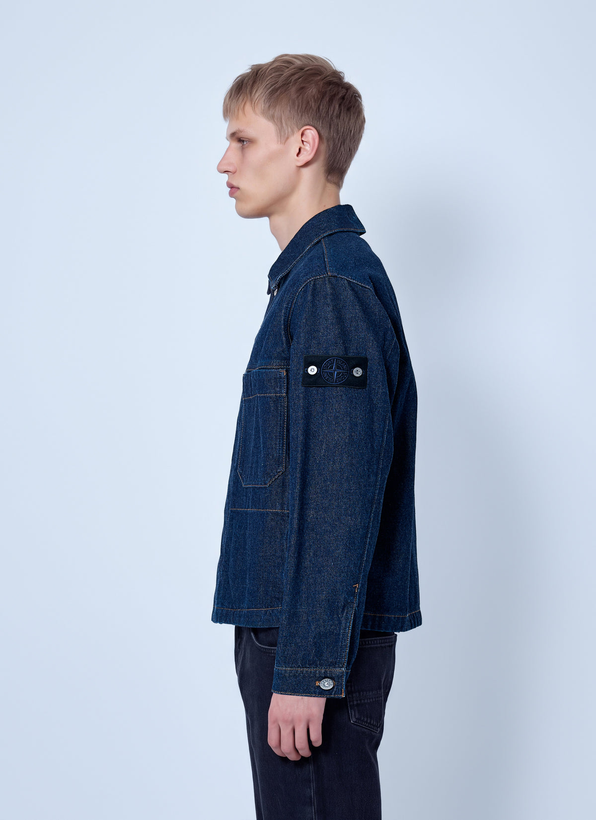 Stone Island Men Denim Shirt Jacket STONE ISLAND