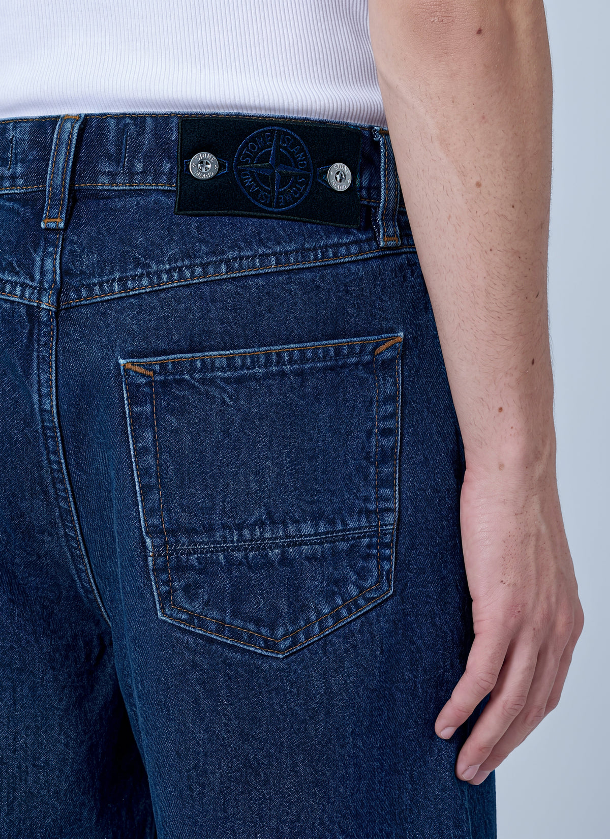 Stone Island Men Five-Pocket Straight-Leg Jeans STONE ISLAND