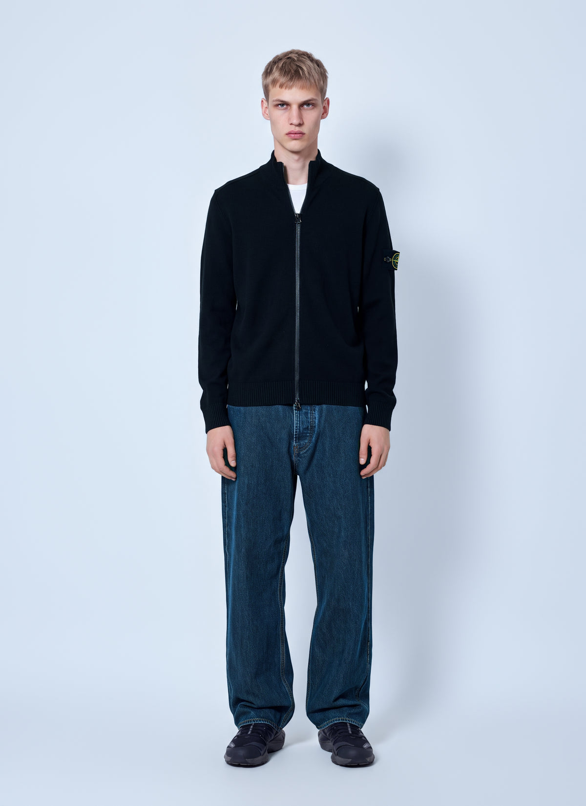 Stone Island Men Five-Pocket Wide-Leg Denim Jeans STONE ISLAND