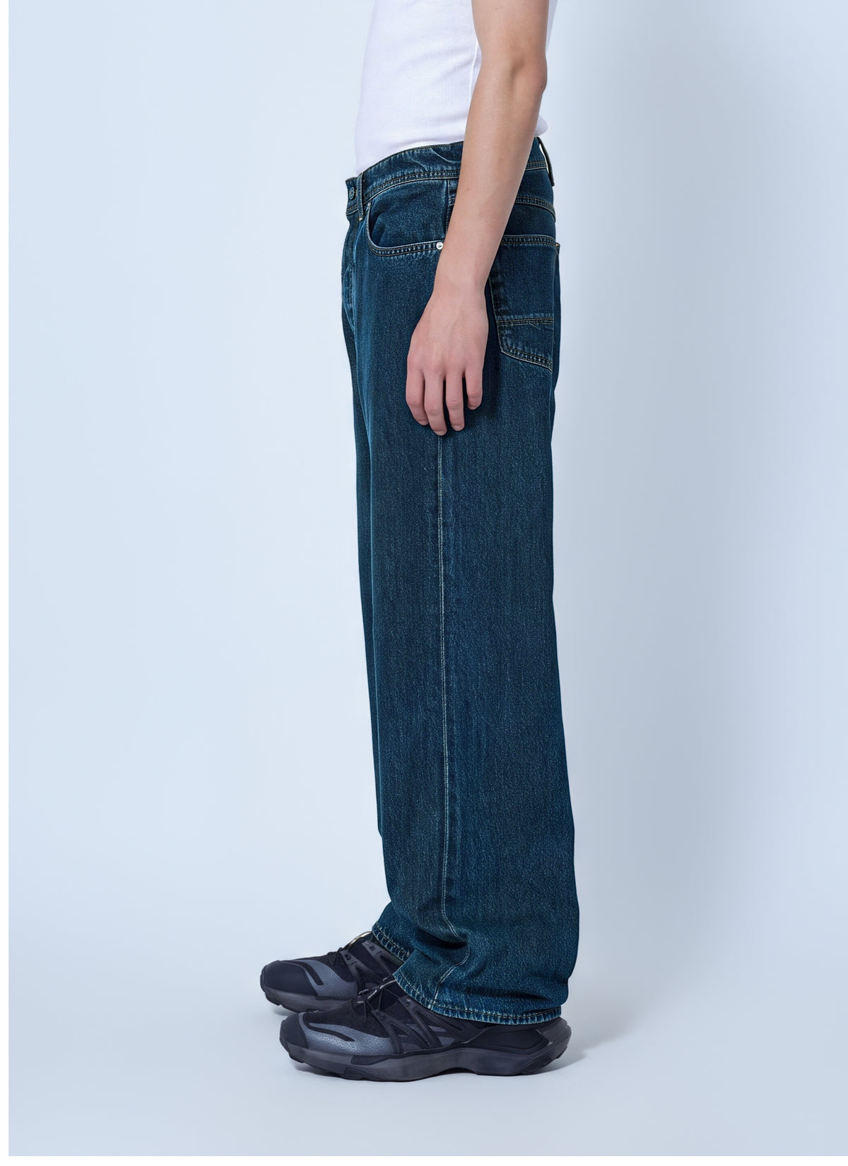 Stone Island Men Five-Pocket Wide-Leg Denim Jeans STONE ISLAND