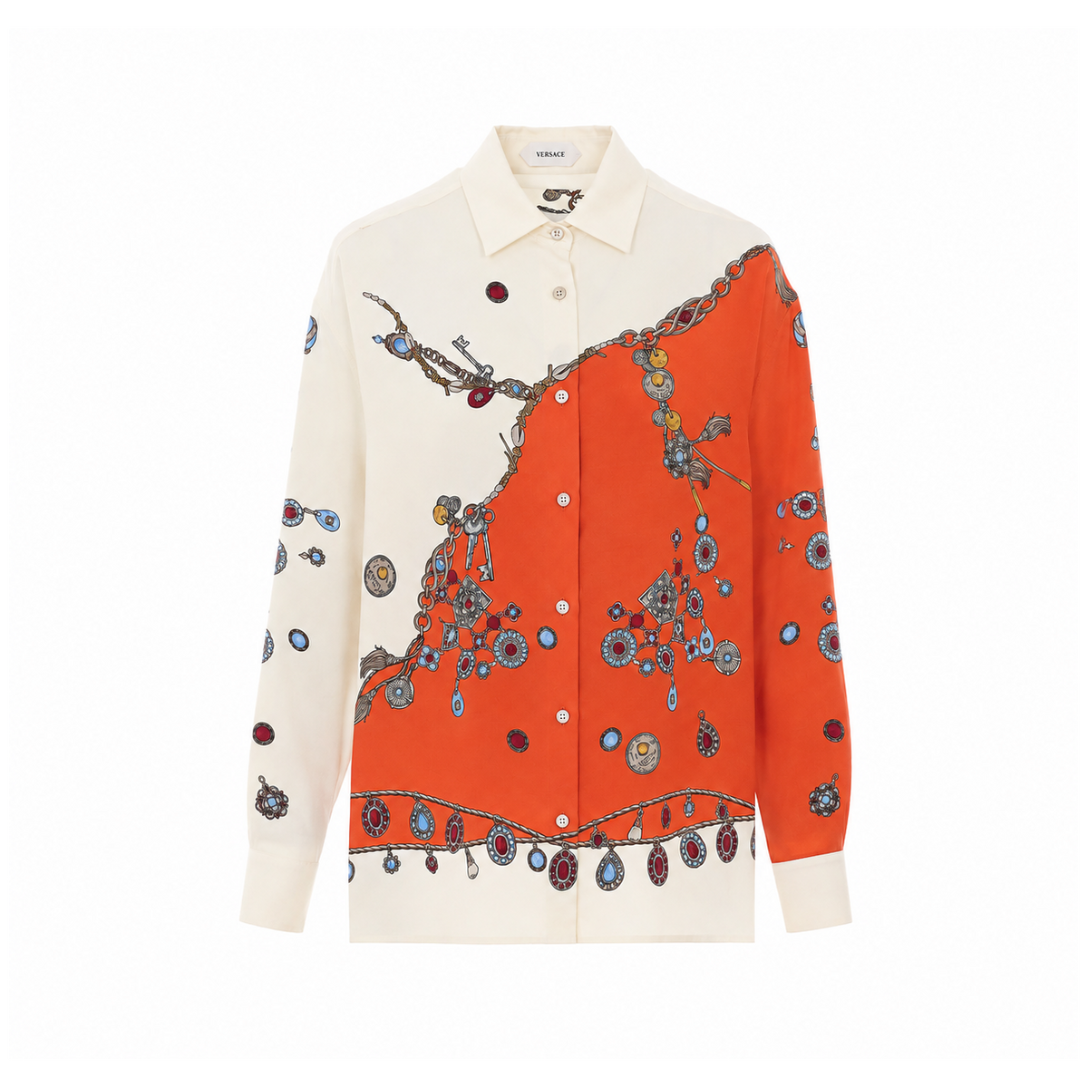 Versace Women Stolen Jewels Print Shirt VERSACE