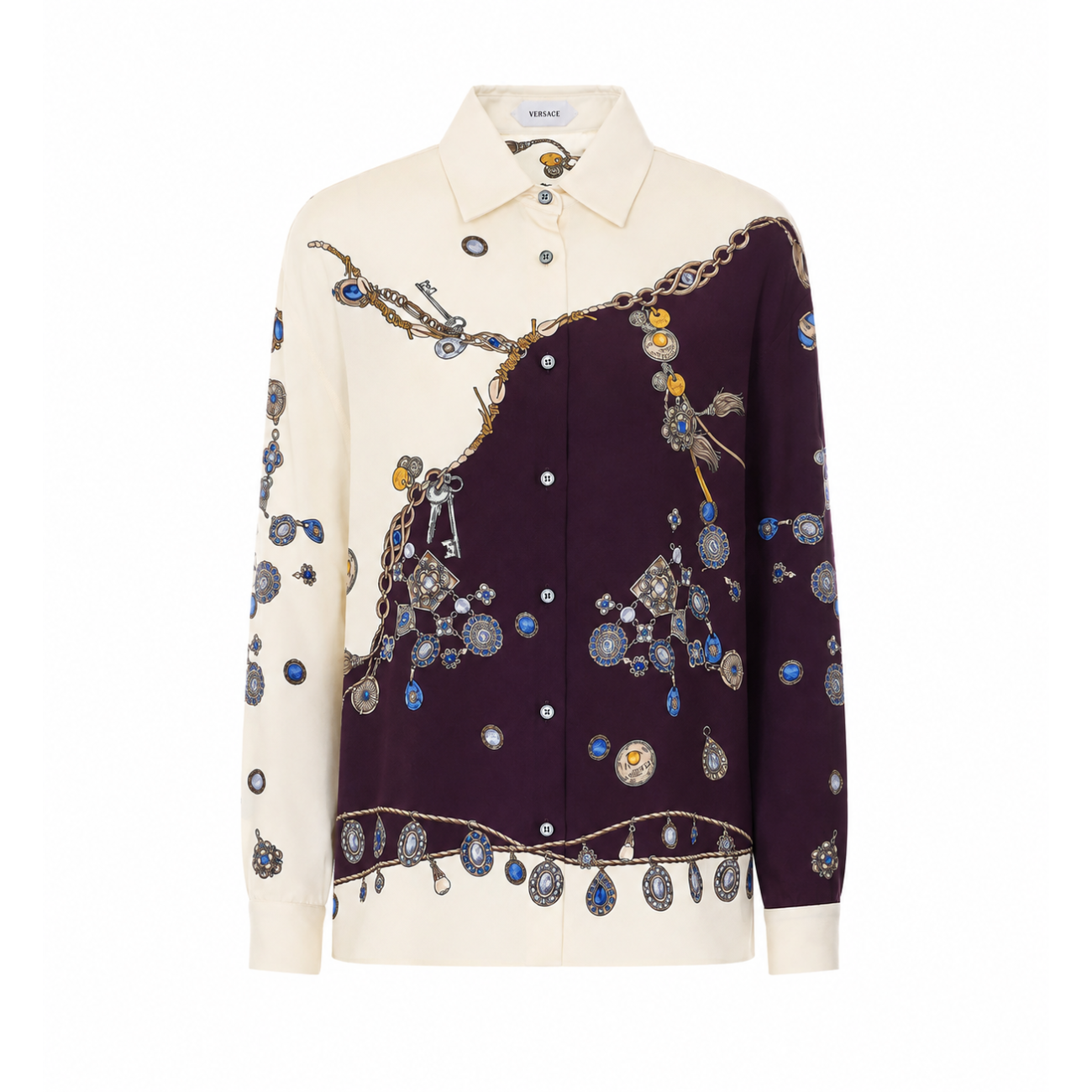Versace Women Stolen Jewels Print Shirt VERSACE