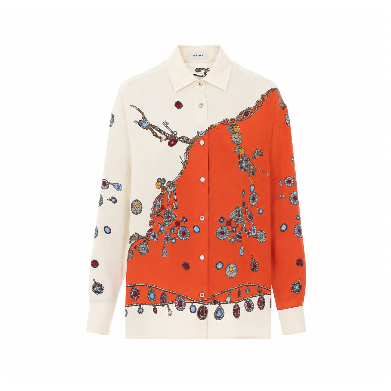 Versace Women Stolen Jewels Print Shirt VERSACE