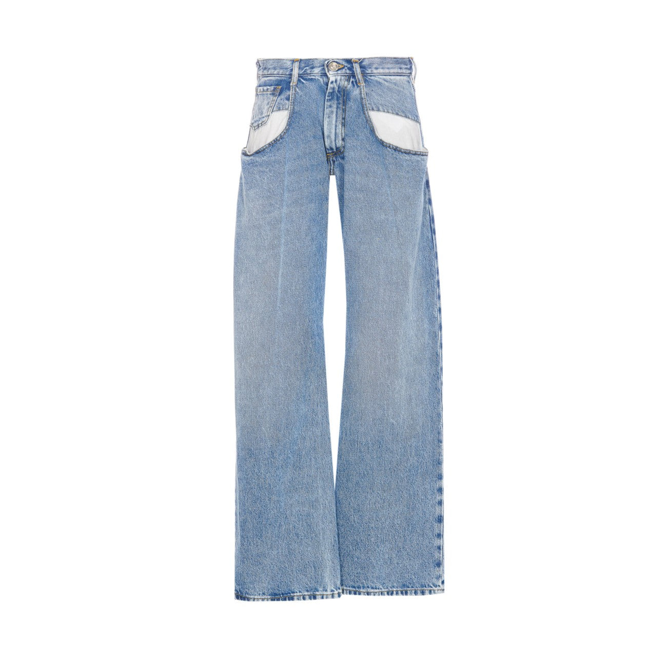 Maison Margiela Women Straight Leg Jeans With Contrast Pocket MAISON MARGIELA