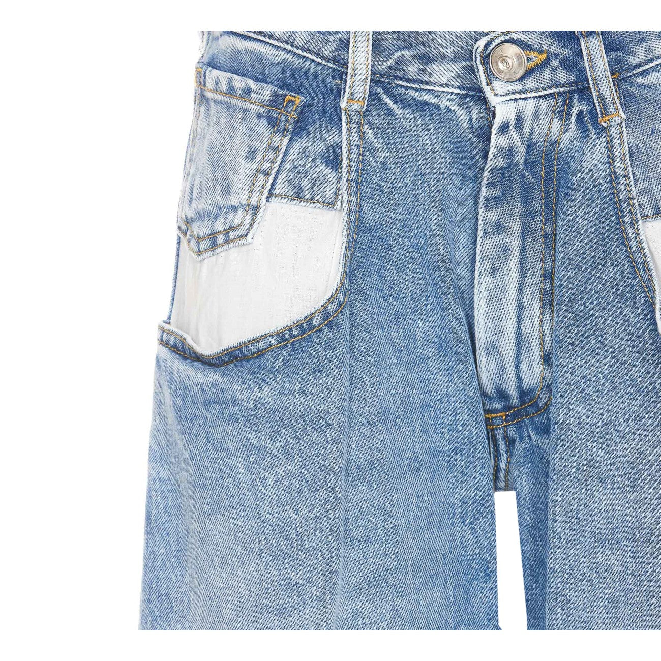 Maison Margiela Women Straight Leg Jeans With Contrast Pocket MAISON MARGIELA