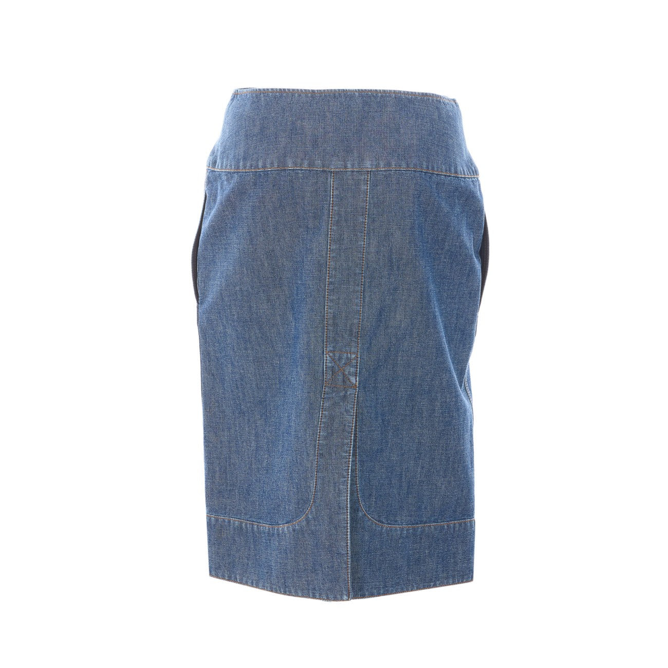 Fendi Women Straight Midi Denim Skirt FENDI