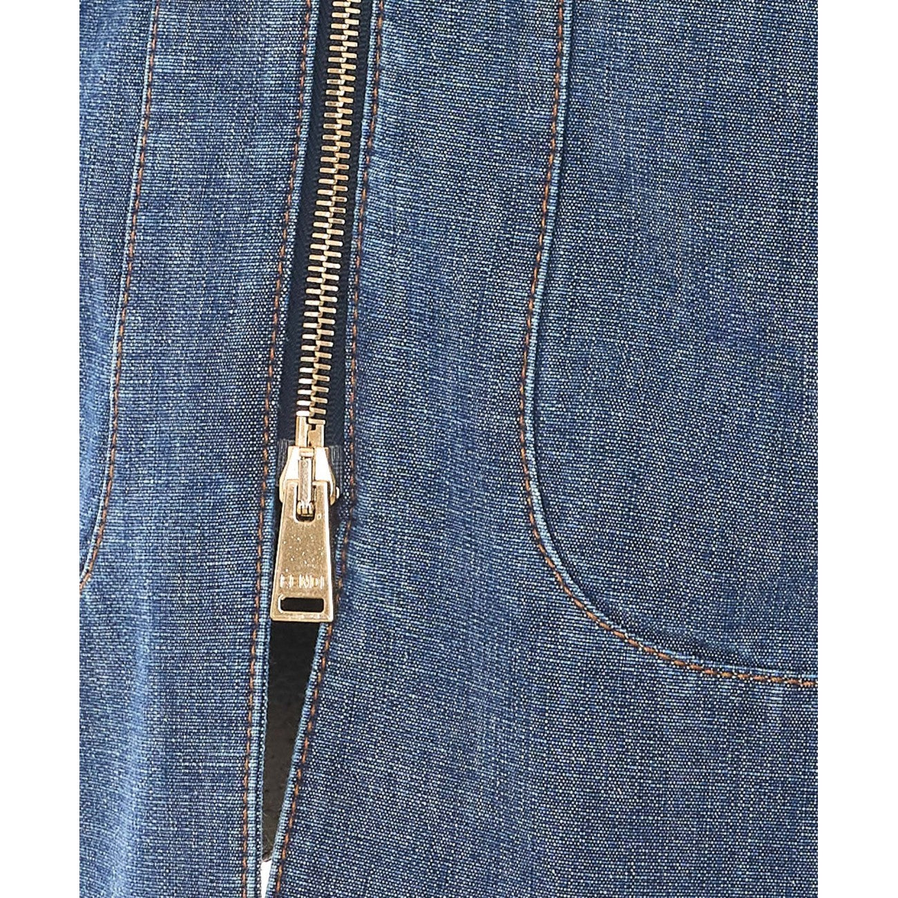 Fendi Women Straight Midi Denim Skirt FENDI