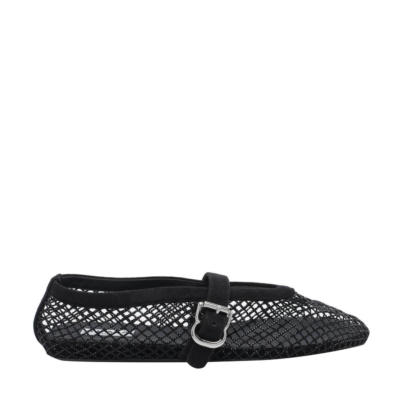 Alaia Women Strass Fishnet Flat Ballets ALAIA