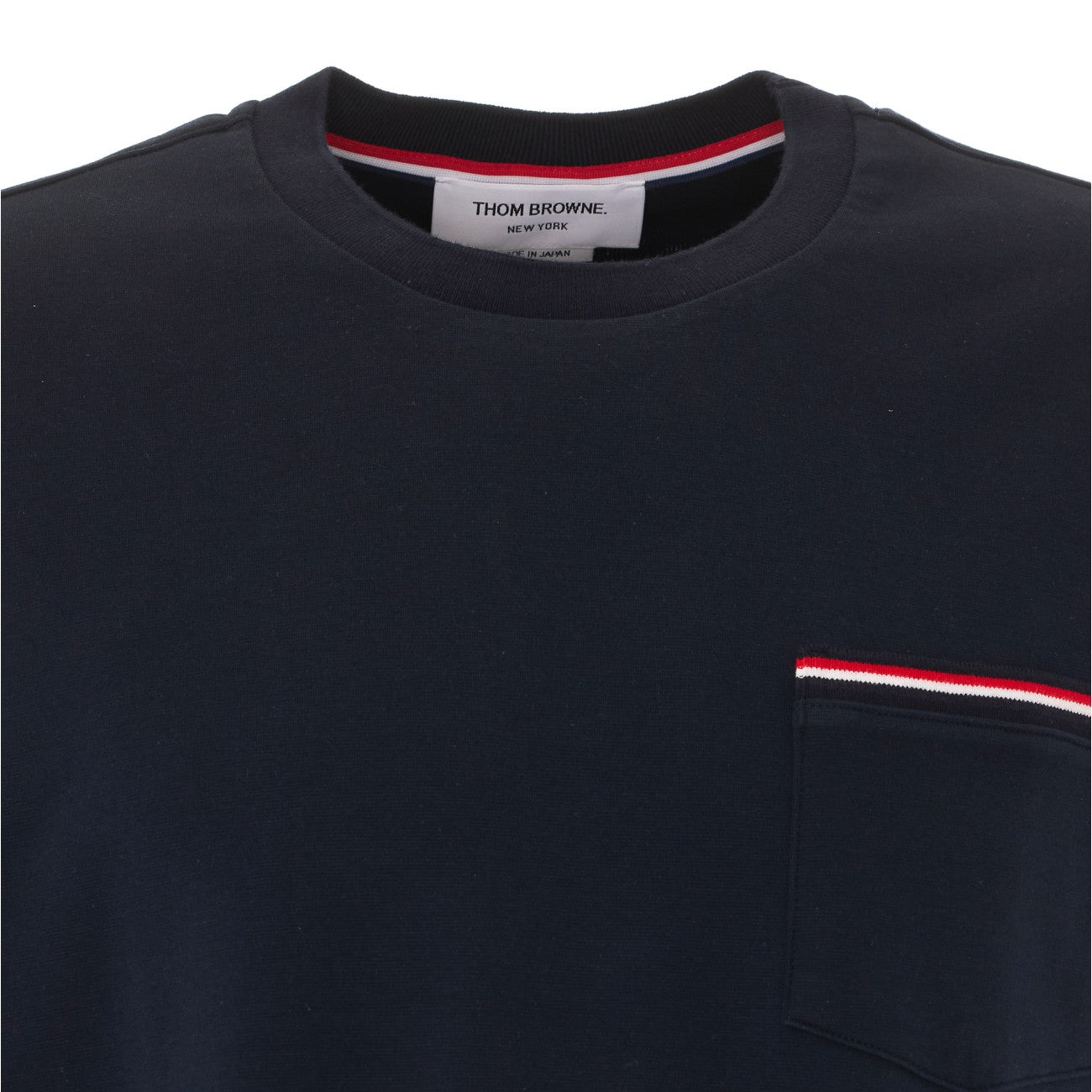 Thom Browne Men Stripe Logo Oversize T-Shirt THOM BROWNE
