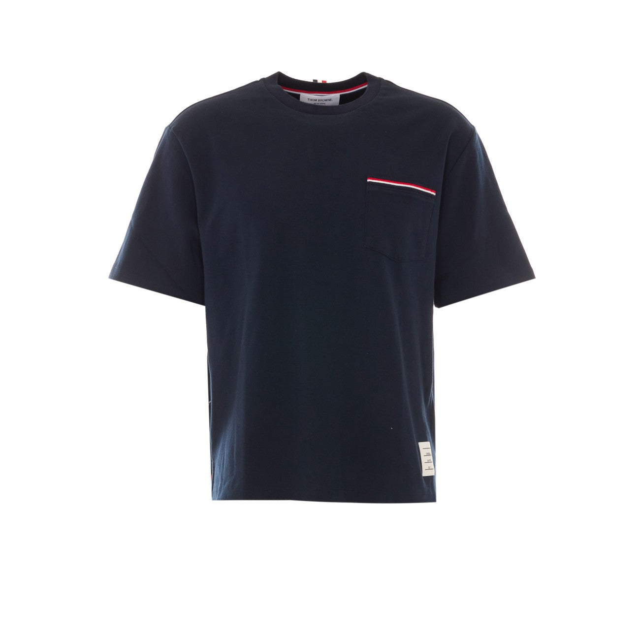 Thom Browne Men Stripe Logo Oversize T-Shirt THOM BROWNE