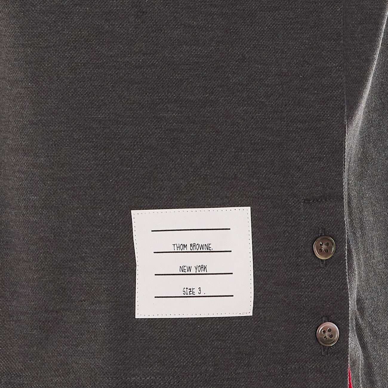Thom Browne Men Stripe Logo Piquet Polo THOM BROWNE