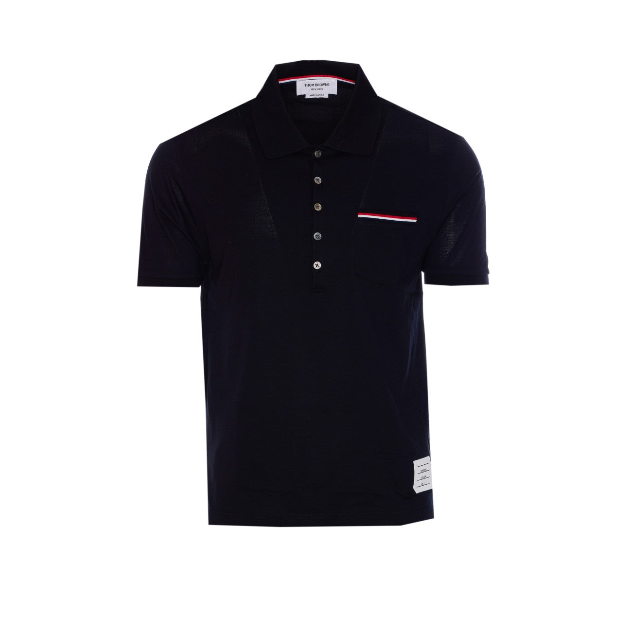Thom Browne Men Stripe Logo Piquet Polo THOM BROWNE