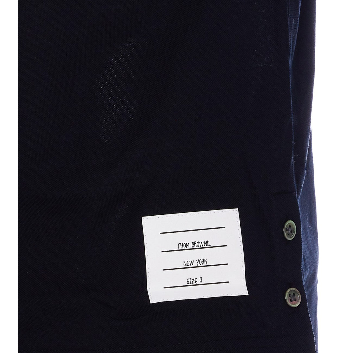 Thom Browne Men Stripe Logo Piquet Polo THOM BROWNE
