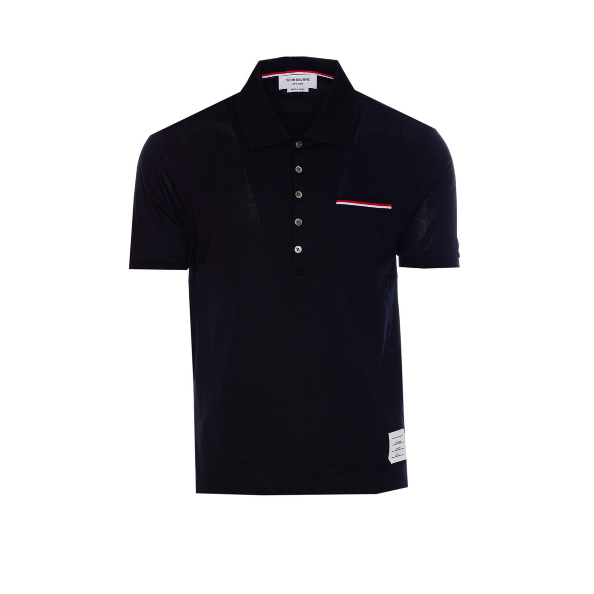 Thom Browne Men Stripe Logo Piquet Polo THOM BROWNE