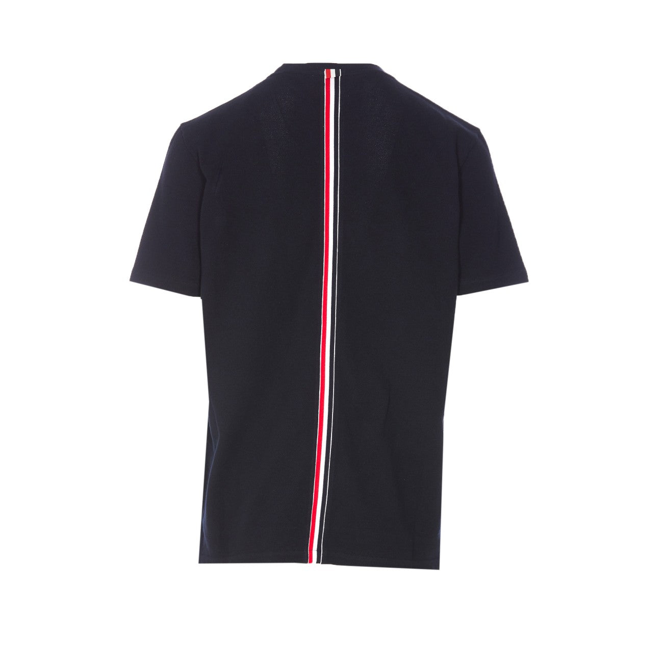 Thom Browne Men Stripe Logo Relaxed Fit Piquet T-Shirt THOM BROWNE