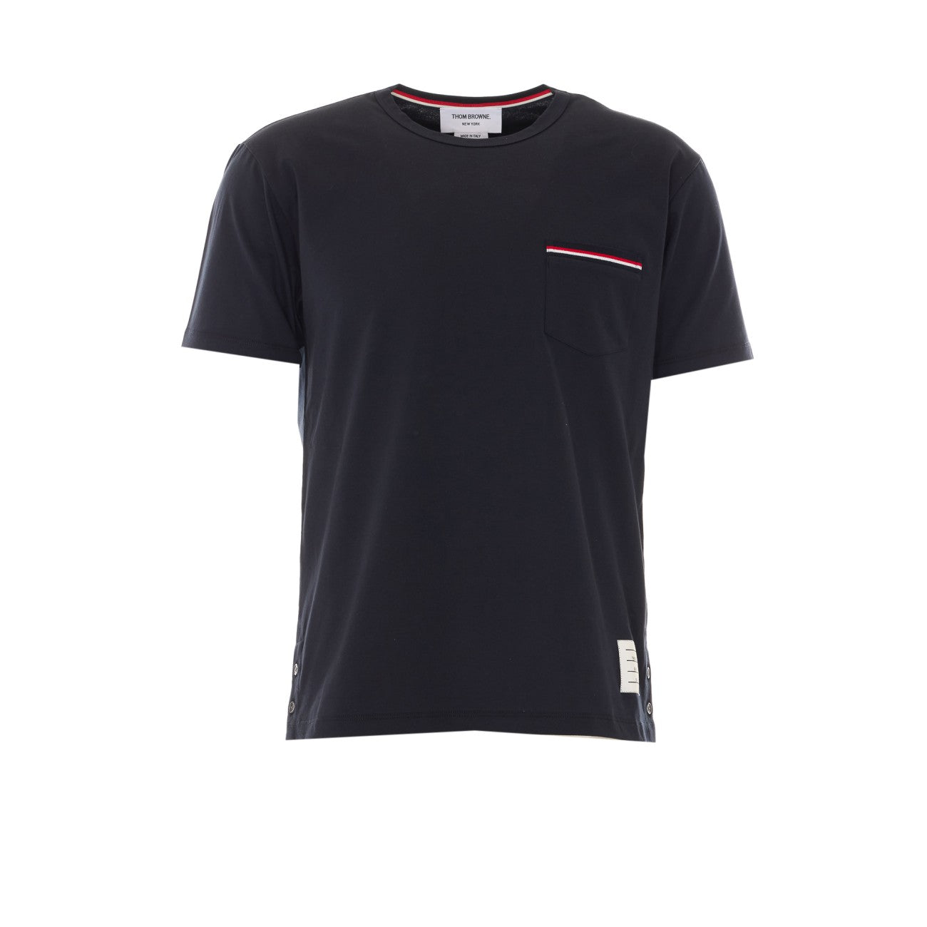 Thom Browne Men Stripe Logo T-Shirt THOM BROWNE