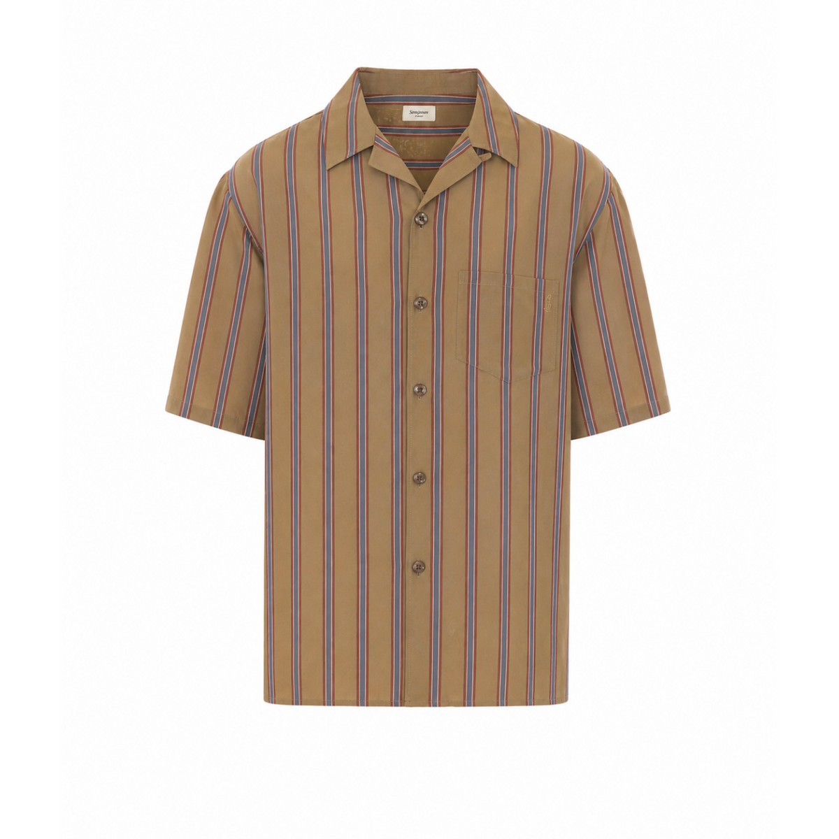 Saint Laurent Men Striped Cassandre Shirt SAINT LAURENT