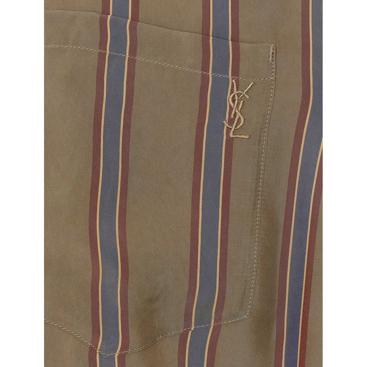 Saint Laurent Men Striped Cassandre Shirt SAINT LAURENT