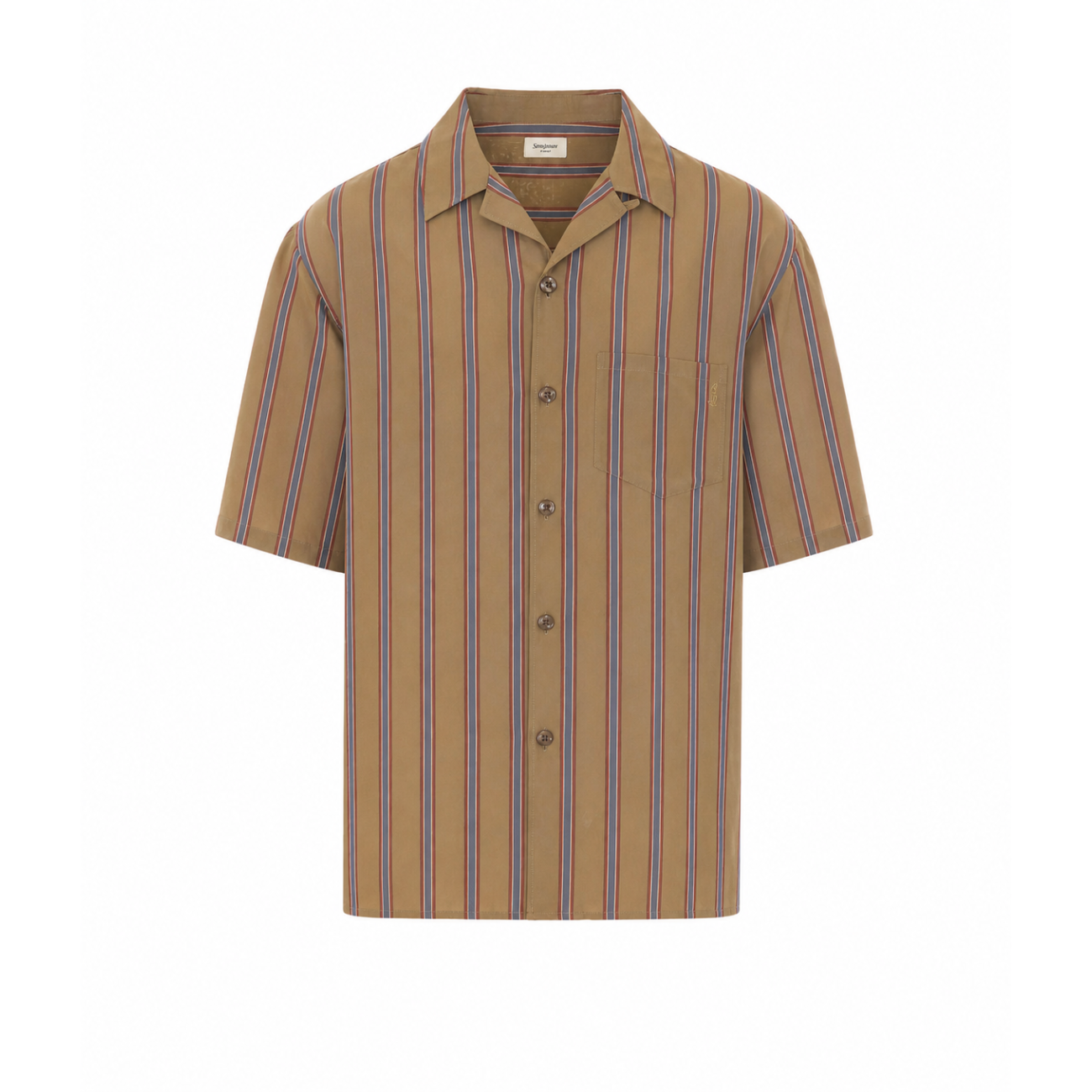 Saint Laurent Men Striped Cassandre Shirt SAINT LAURENT