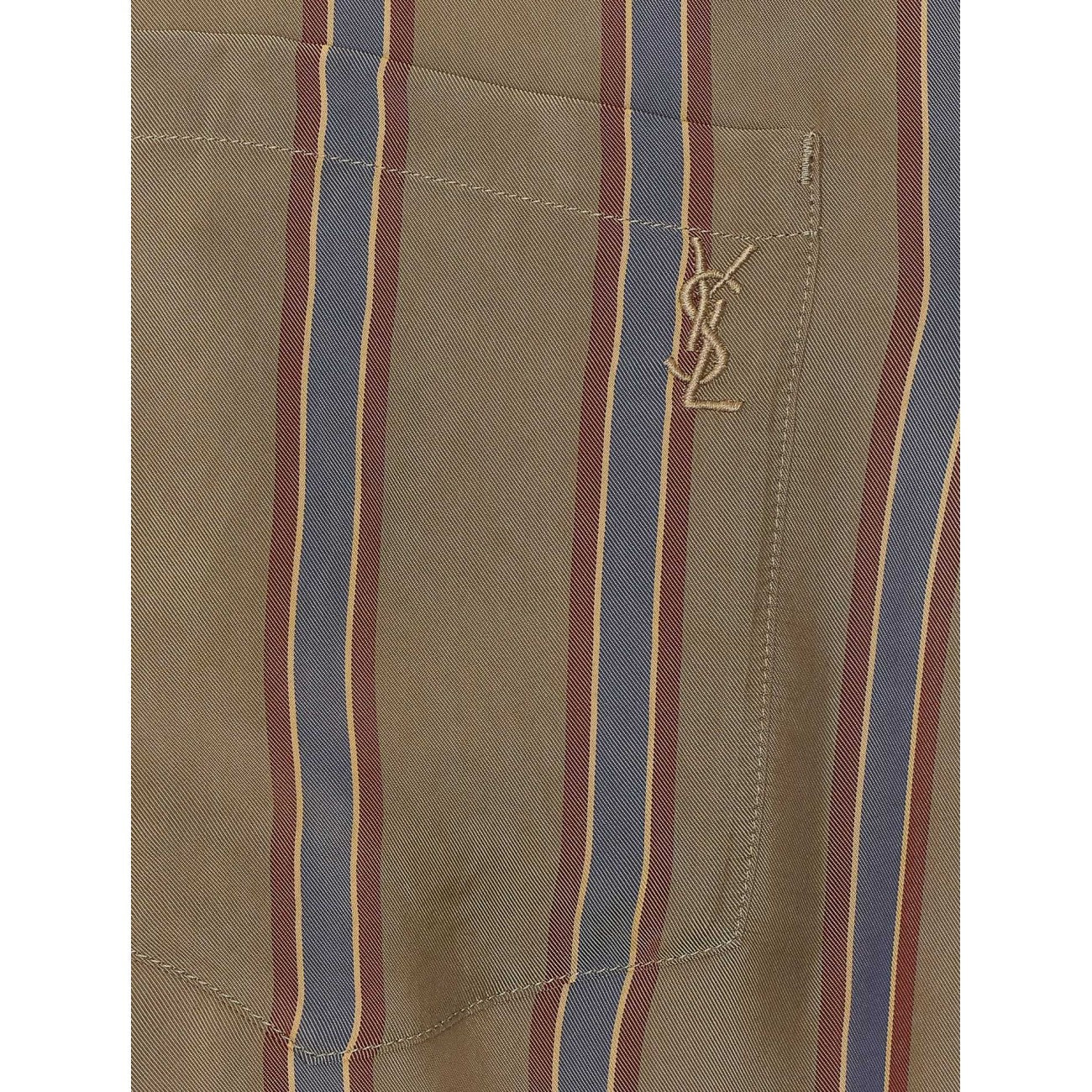 Saint Laurent Men Striped Cassandre Shirt SAINT LAURENT