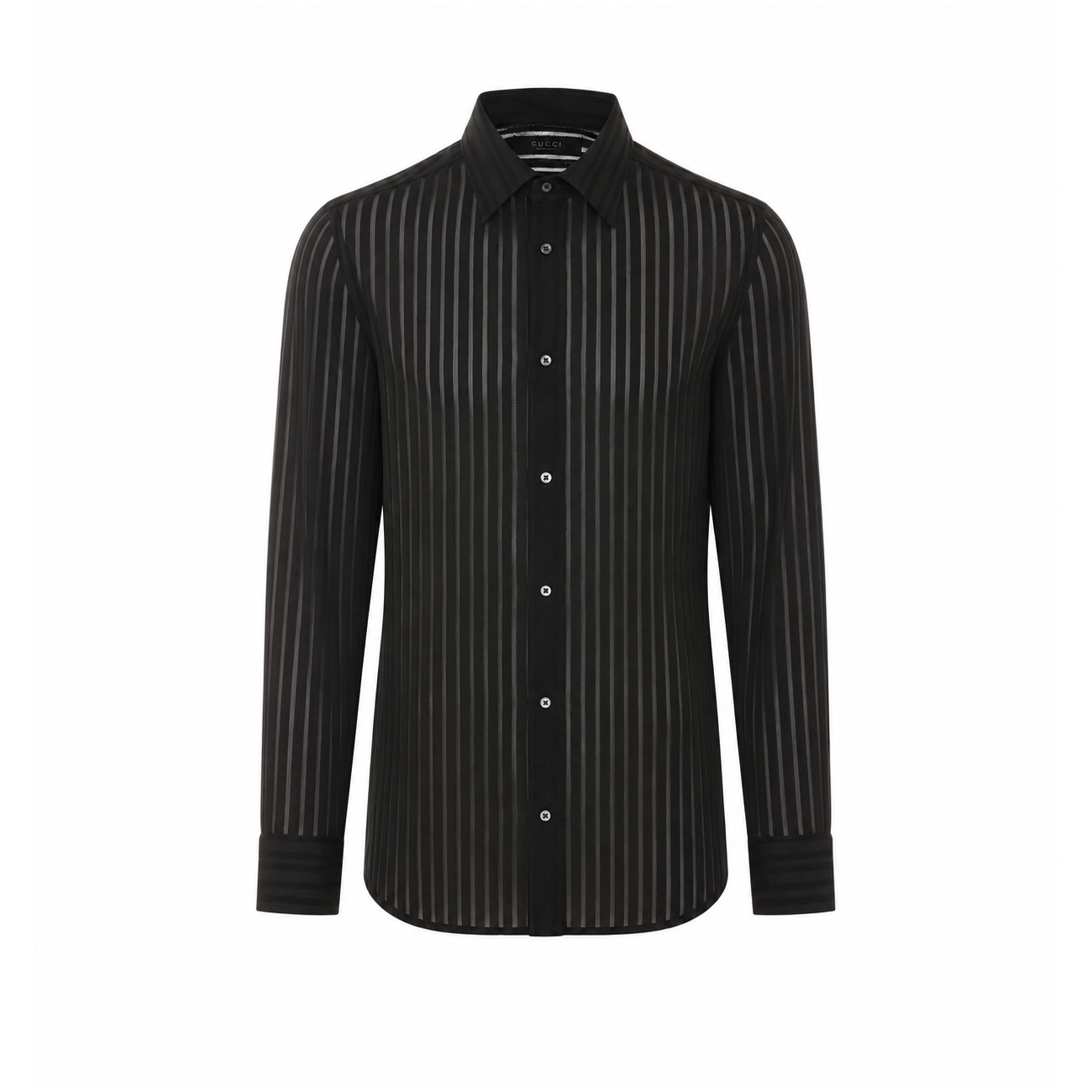Gucci Men Striped Silk Gauze Shirt GUCCI