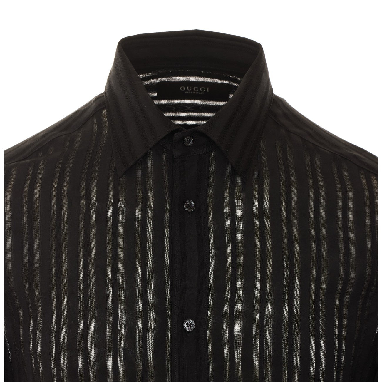 Gucci Men Striped Silk Gauze Shirt GUCCI