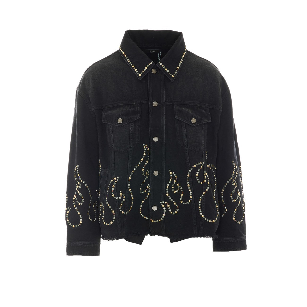 Amiri Men Studs Flames Trucker Jacket AMIRI