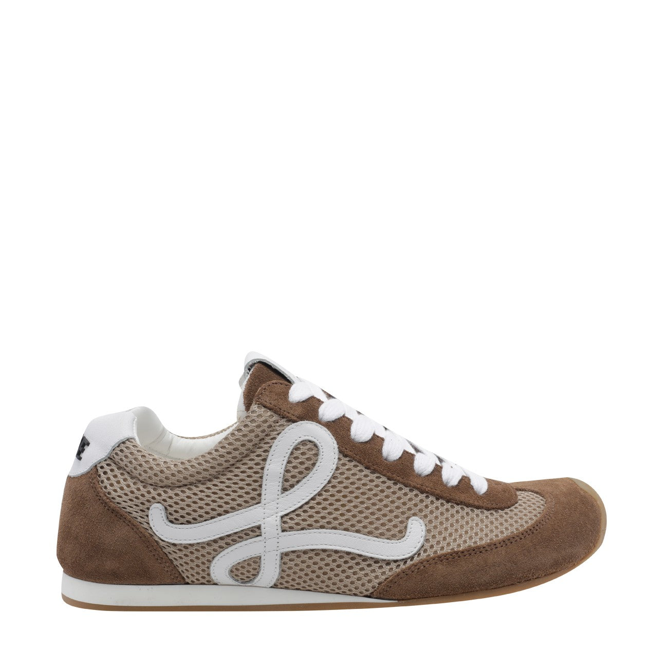 Loewe Women Suede And Fishnet Ballet Runner 2.0 Sneakers LOEWE