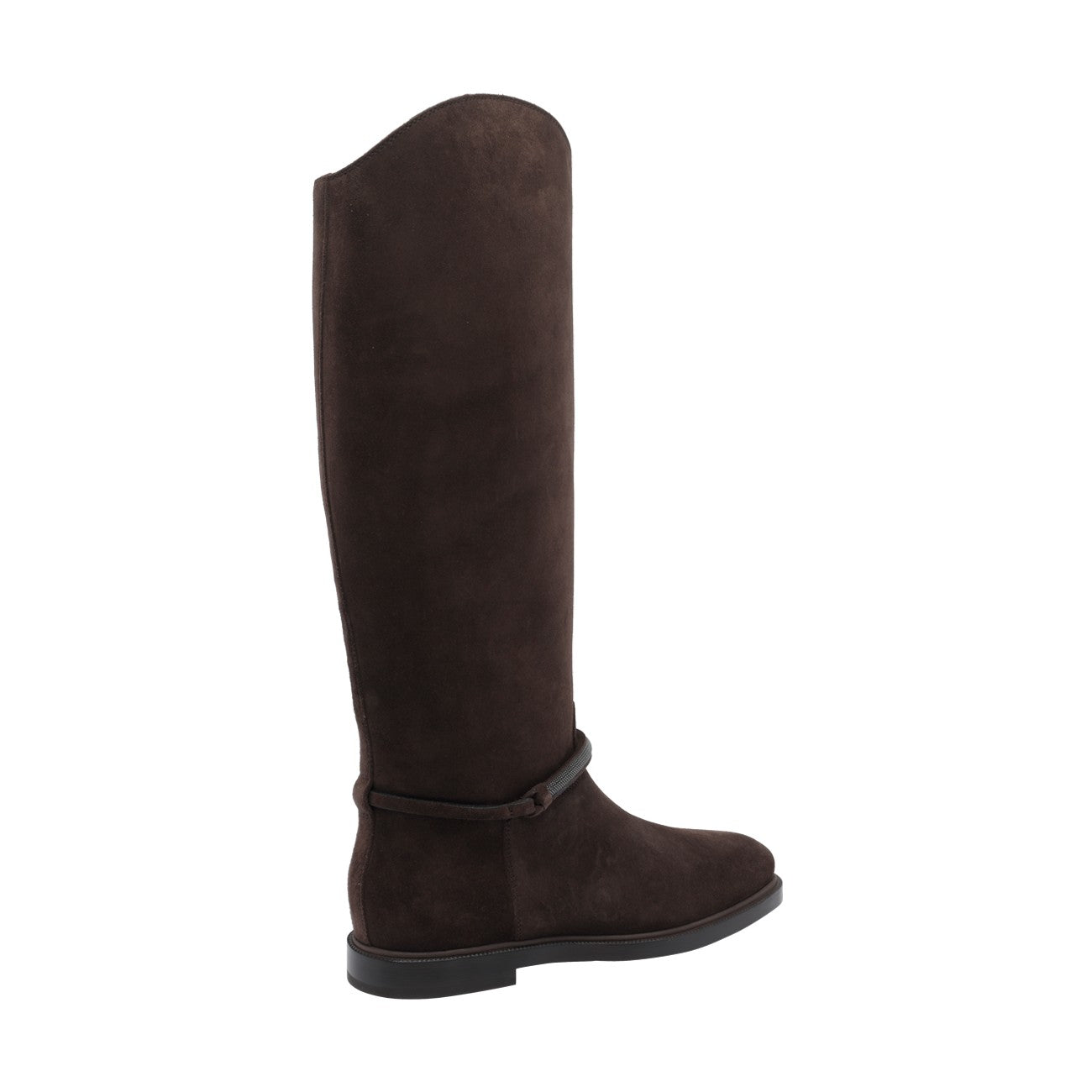 Brunello Cucinelli Women Suede Boot With Precious Strap BRUNELLO CUCINELLI