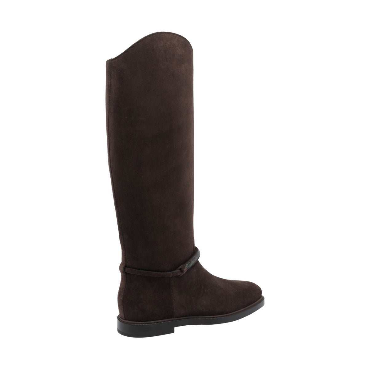 Brunello Cucinelli Women Suede Boot With Precious Strap BRUNELLO CUCINELLI