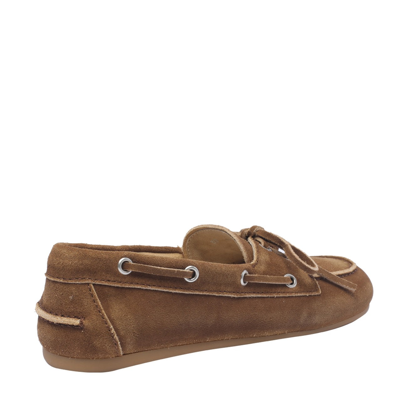 Miu Miu Women Suede Faded Deck Loafers MIU MIU