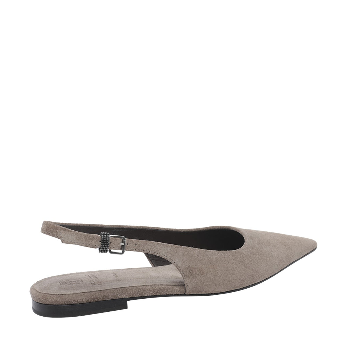 Brunello Cucinelli Women Suede Flat Slingback BRUNELLO CUCINELLI