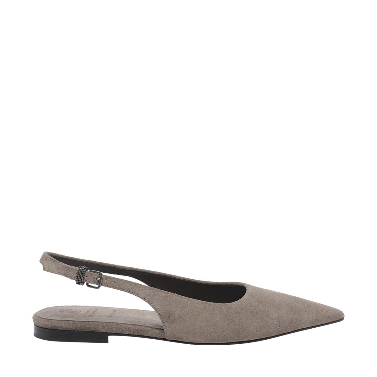 Brunello Cucinelli Women Suede Flat Slingback BRUNELLO CUCINELLI