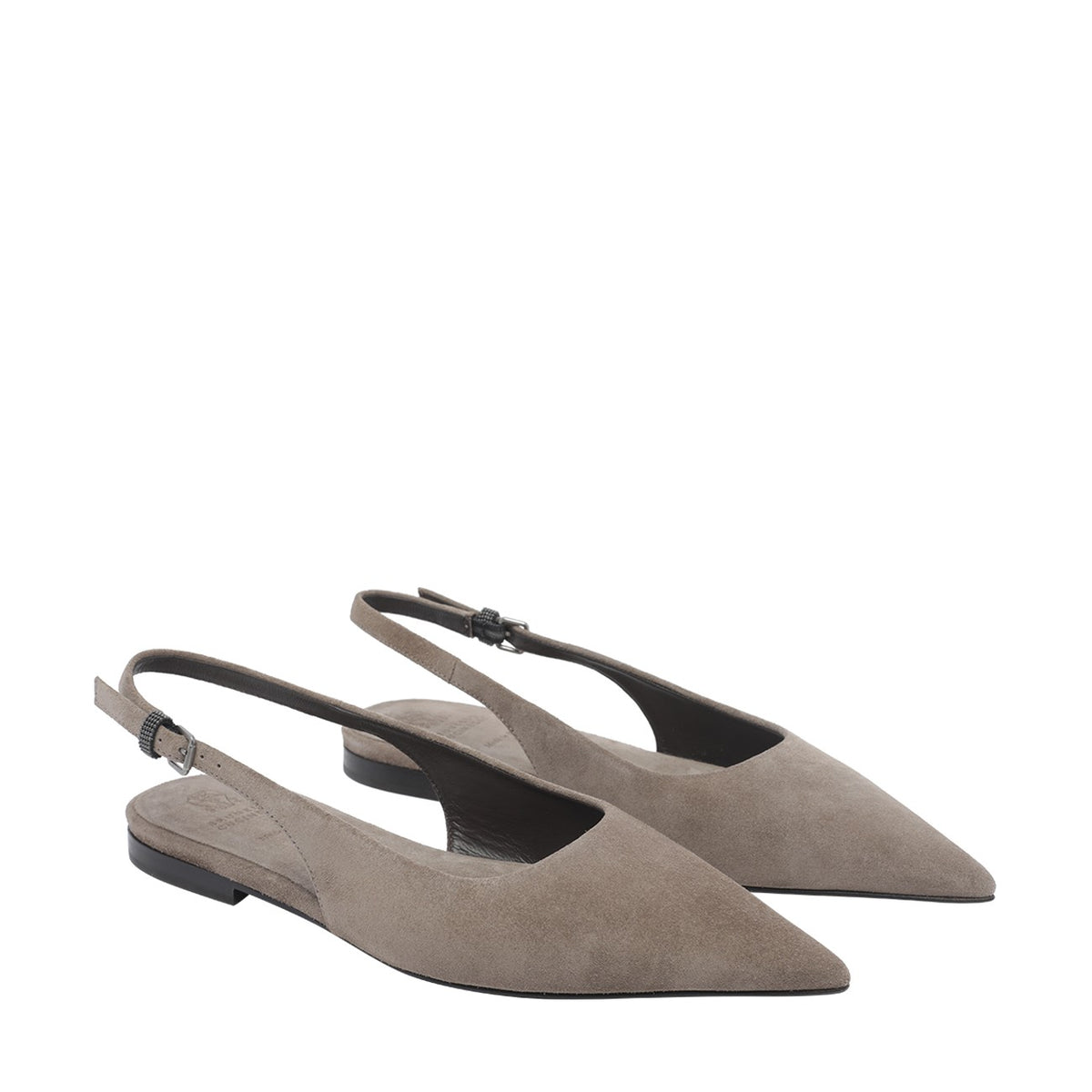 Brunello Cucinelli Women Suede Flat Slingback BRUNELLO CUCINELLI