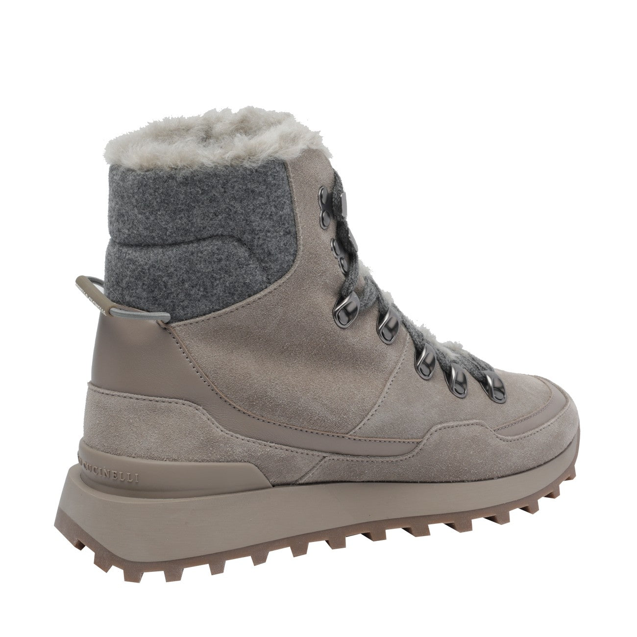Brunello Cucinelli Women Suede, Knit And Shearling Runners BRUNELLO CUCINELLI