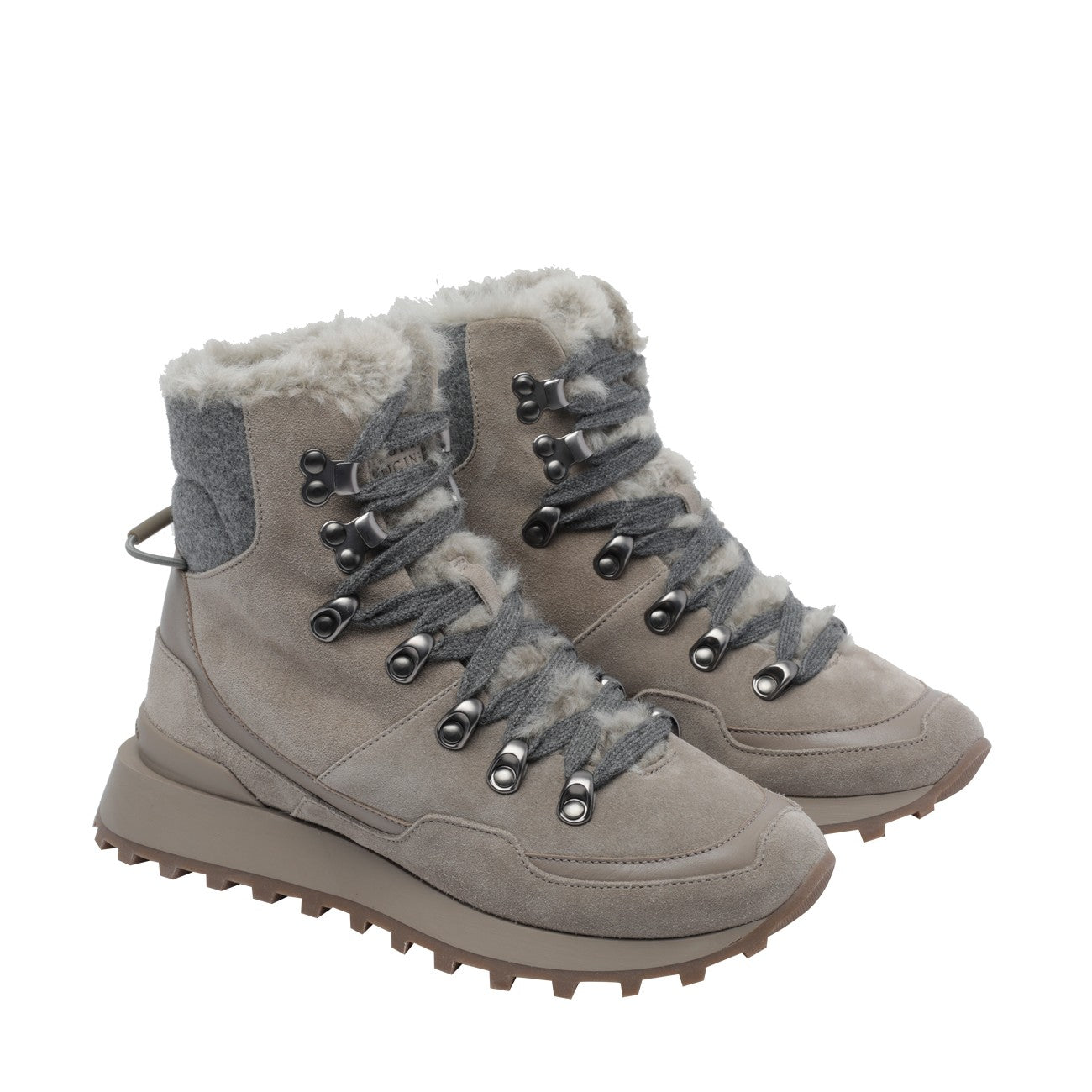 Brunello Cucinelli Women Suede, Knit And Shearling Runners BRUNELLO CUCINELLI