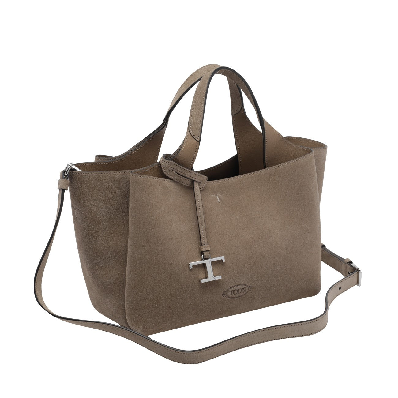 Tod's Women Suede Mini Handbag With T Timeless Charm TOD'S