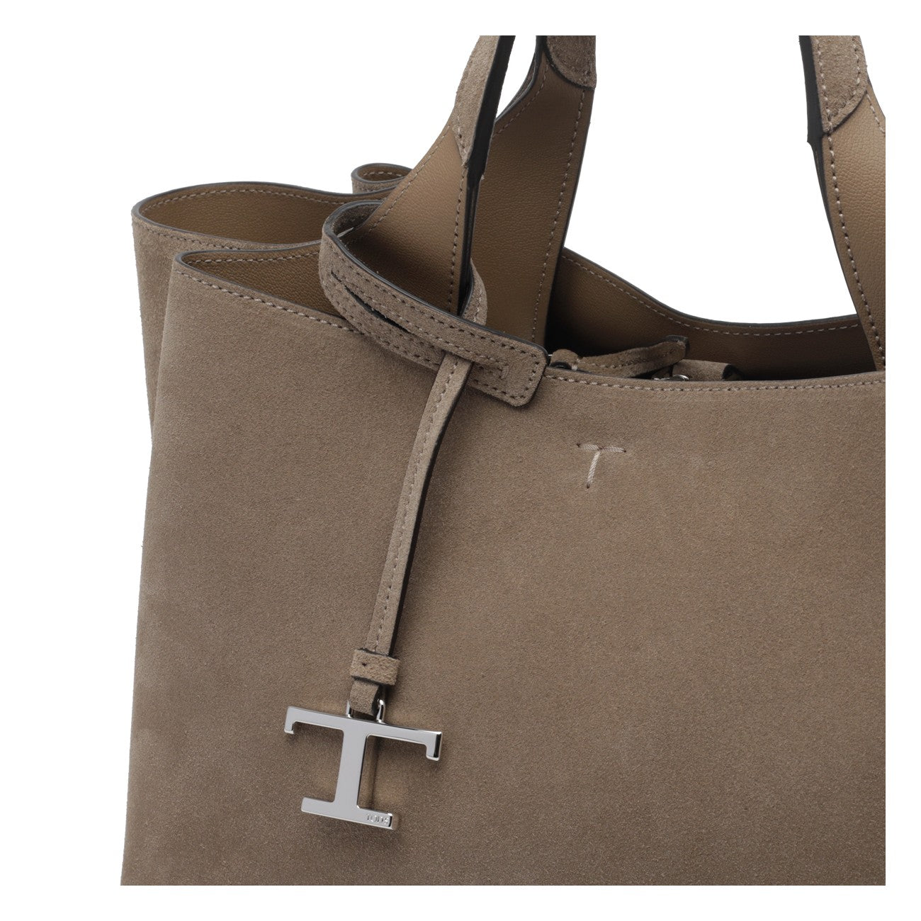 Tod's Women Suede Mini Handbag With T Timeless Charm TOD'S