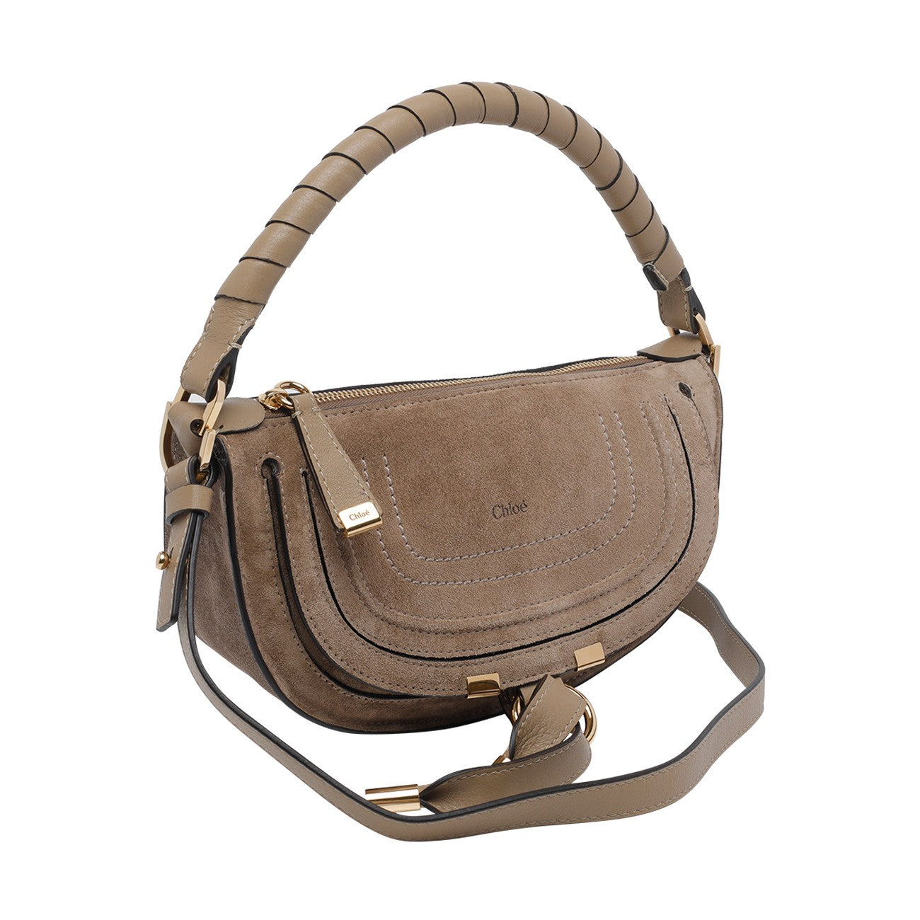 Chloe' Women Suede Mini Marcie Shoulder Bag CHLOE