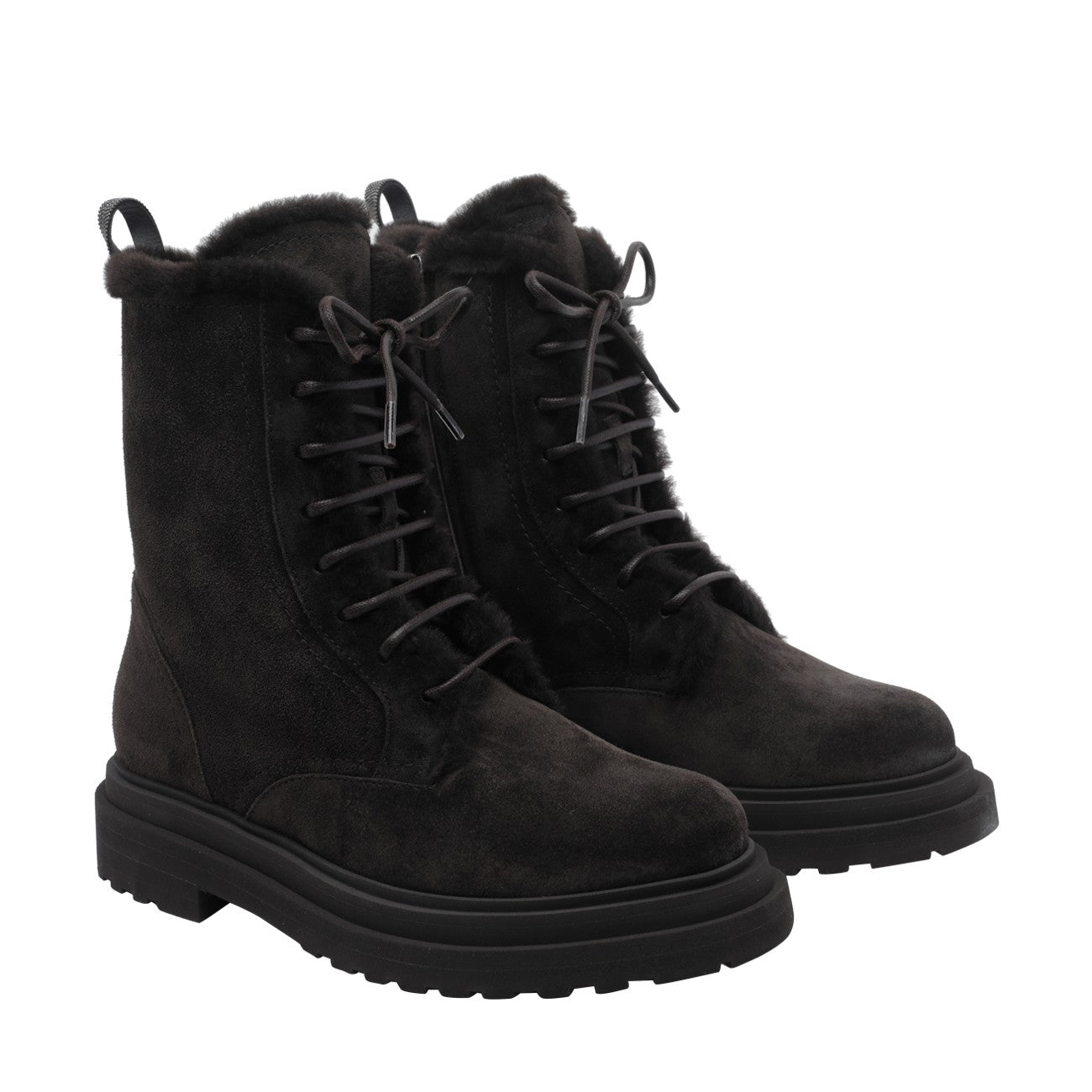 Brunello Cucinelli Women Suede Monile Booties BRUNELLO CUCINELLI
