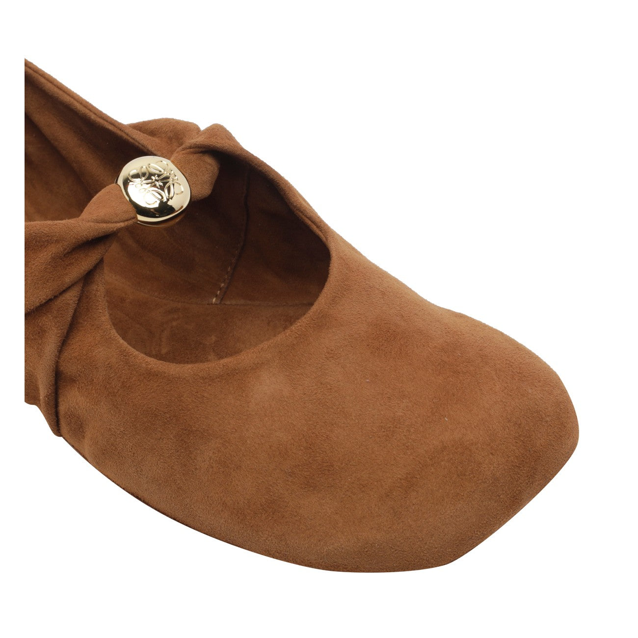 Loewe Women Suede Pebble Soft Ballets LOEWE