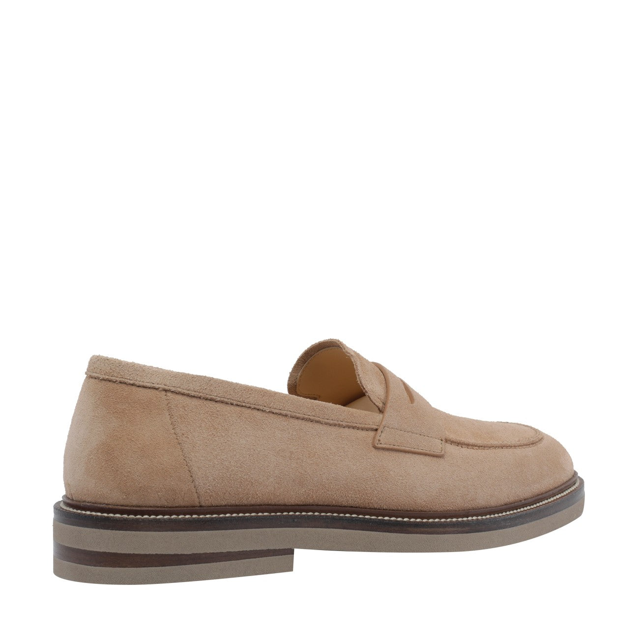 Brunello Cucinelli Men Suede Penny Loafers BRUNELLO CUCINELLI