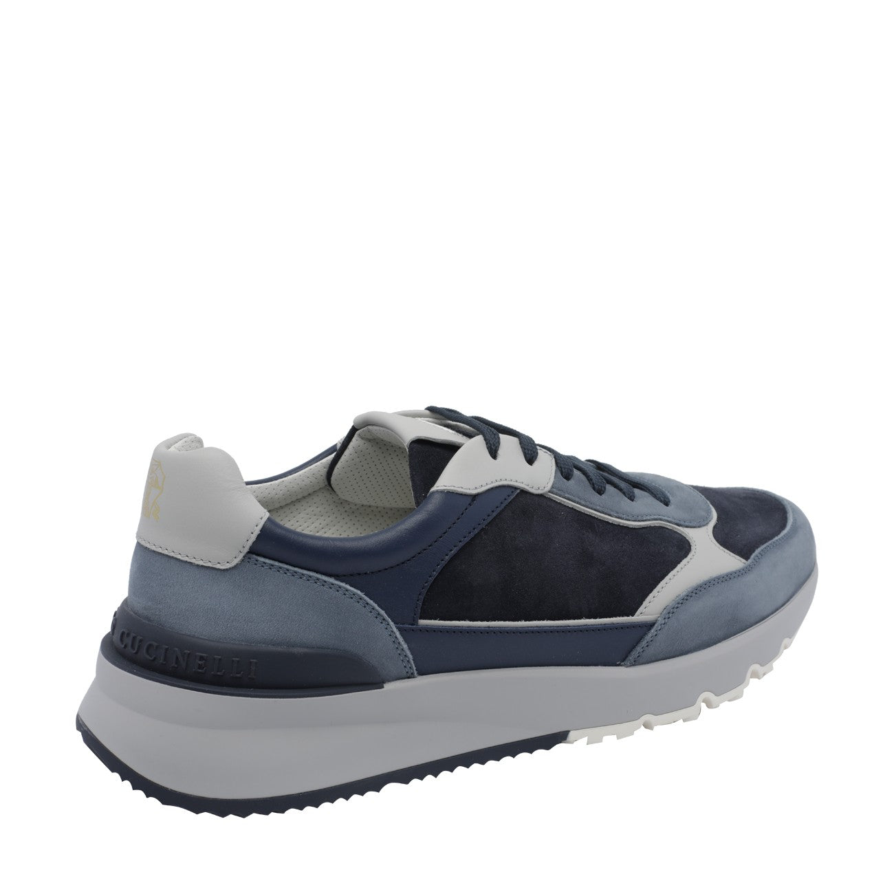 Brunello Cucinelli Men Suede Runner Sneakers With Logo BRUNELLO CUCINELLI
