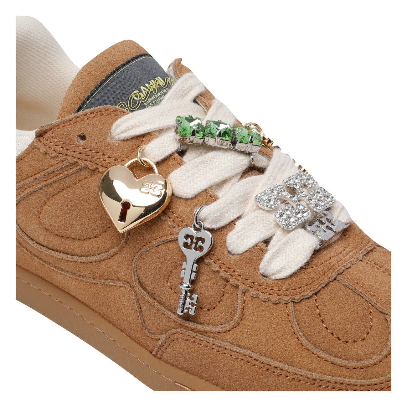 Ganni Women Suede Sneakers GANNI
