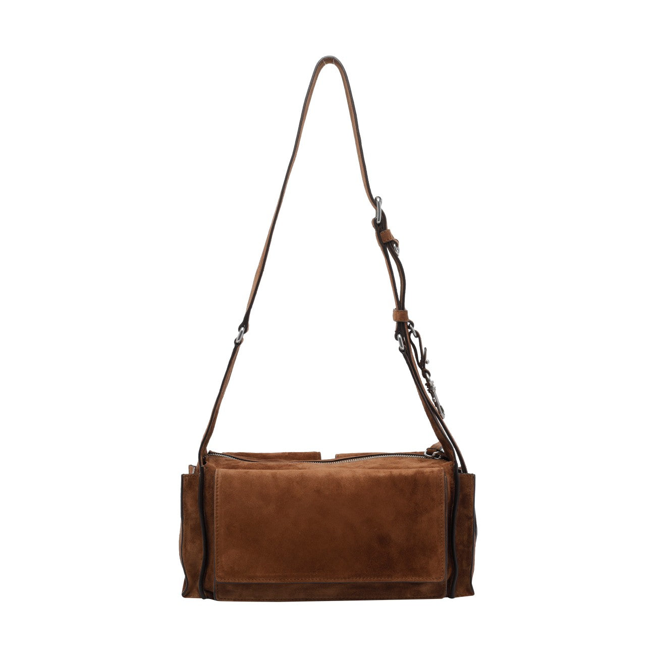 Miu Miu Women Suede Utilitaire Crossbody Bag MIU MIU