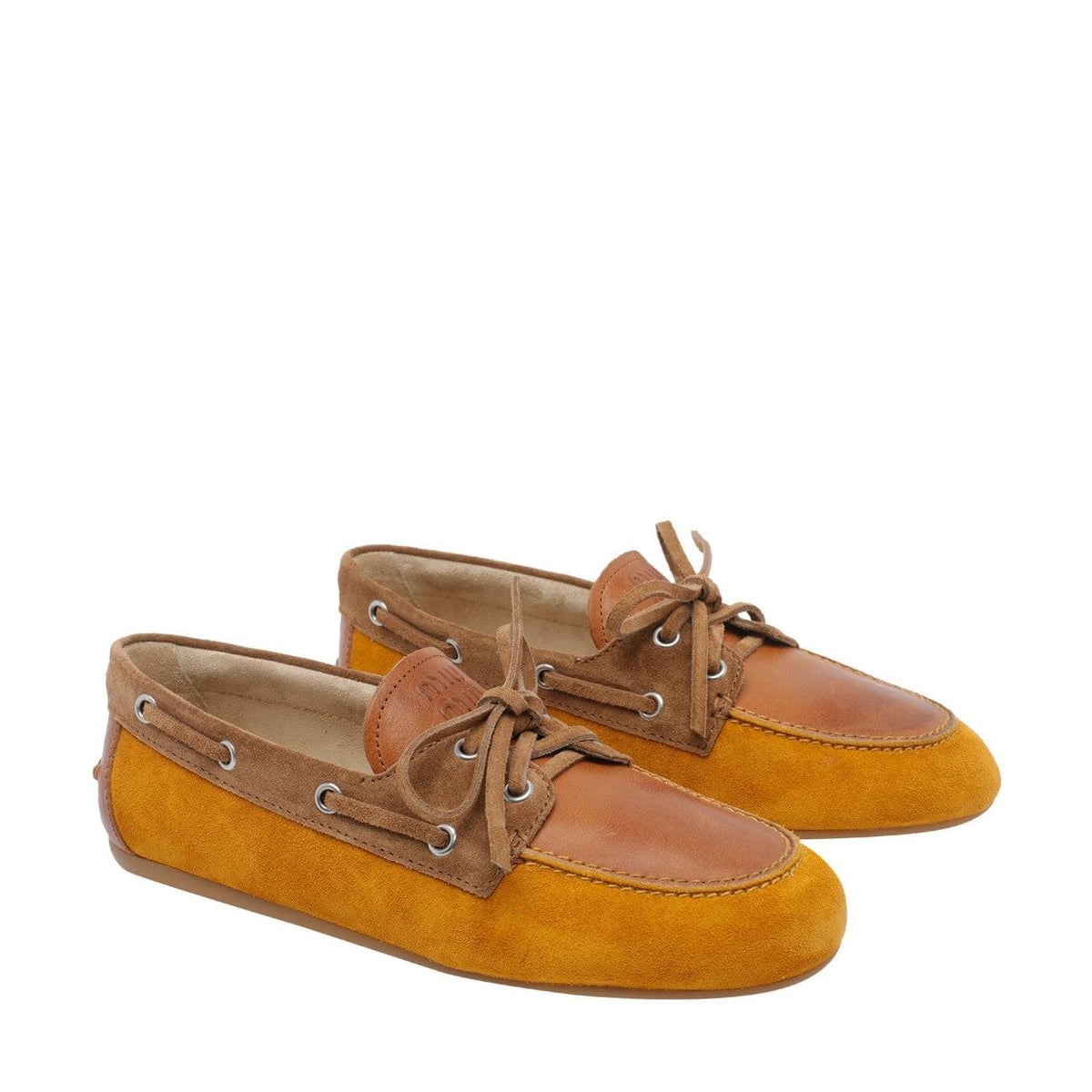 Miu Miu Women Suede-Wrapped Loafing Moccasin MIU MIU