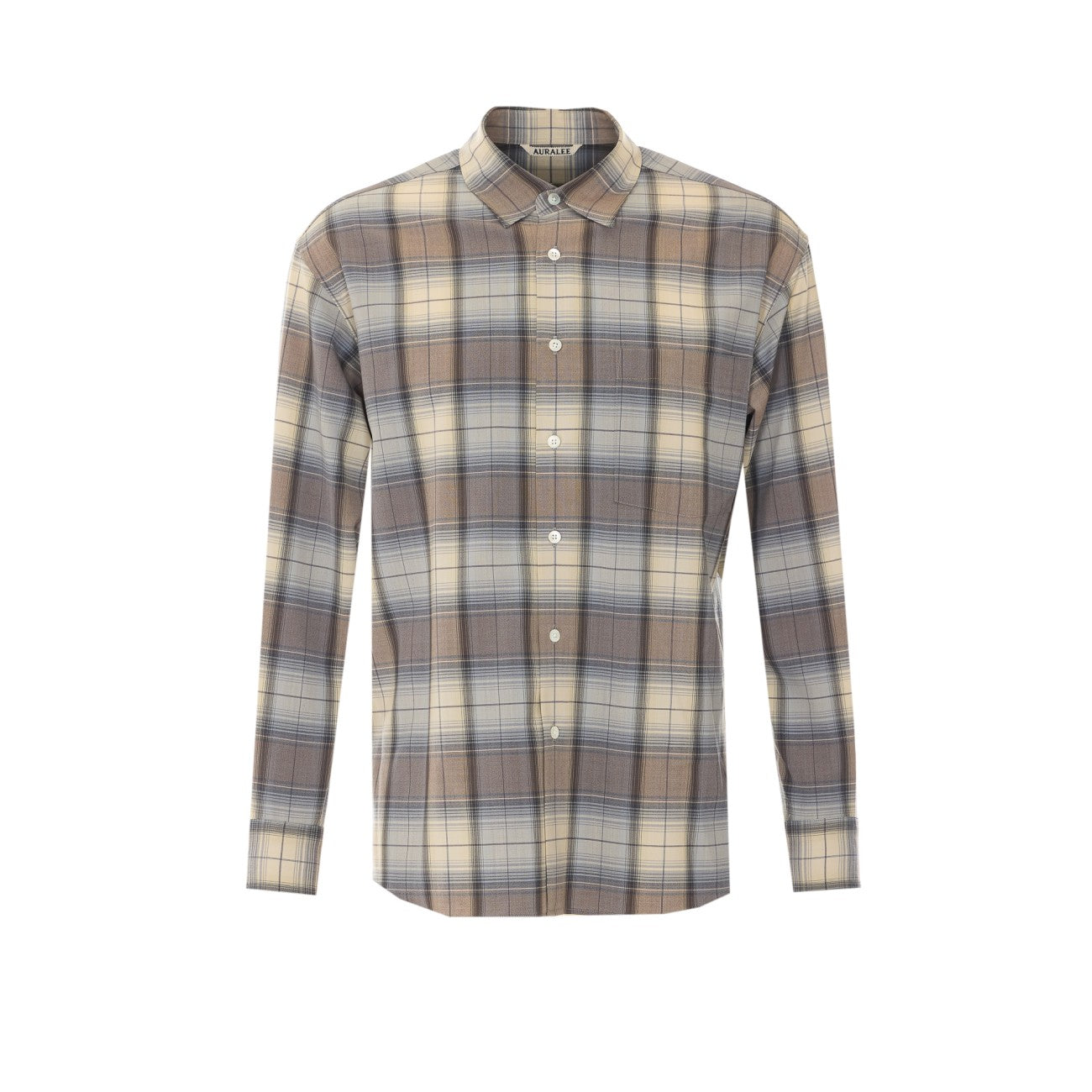 Auralee Men Super Light Check Shirt AURALEE