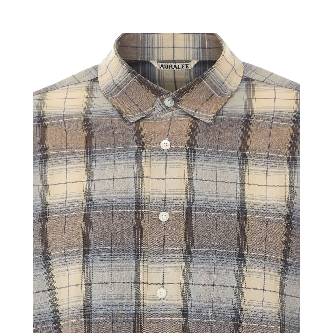 Auralee Men Super Light Check Shirt AURALEE
